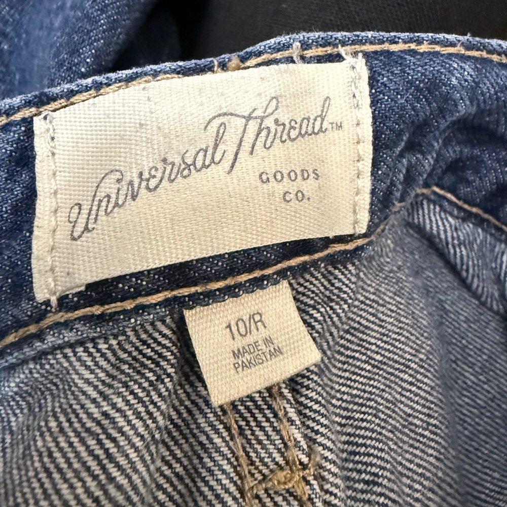 Universal Threads High Rise Barrel Leg Button Fly Dark Blue Women's Jeans 10 - Picture 6 of 10
